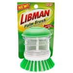 Libman Dishwashing Palm Brush with Soap Dispenser - Heavy Duty Scrubbing Tool thumbnail 1