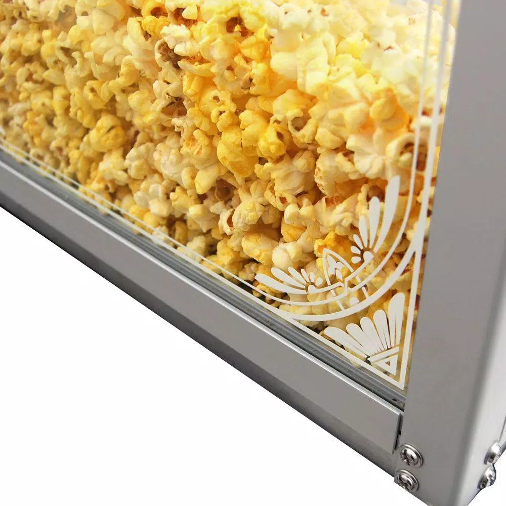 Funtime Palace 16 oz. Stainless Steel Hot Oil Popcorn Popper Machine with Tempered Glass
