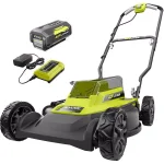 RYOBI 40V 18 in. 2-in-1 Cordless Lithium-Ion Walk Behind Push Mower with 4 Ah Battery and Charger Included thumbnail 1