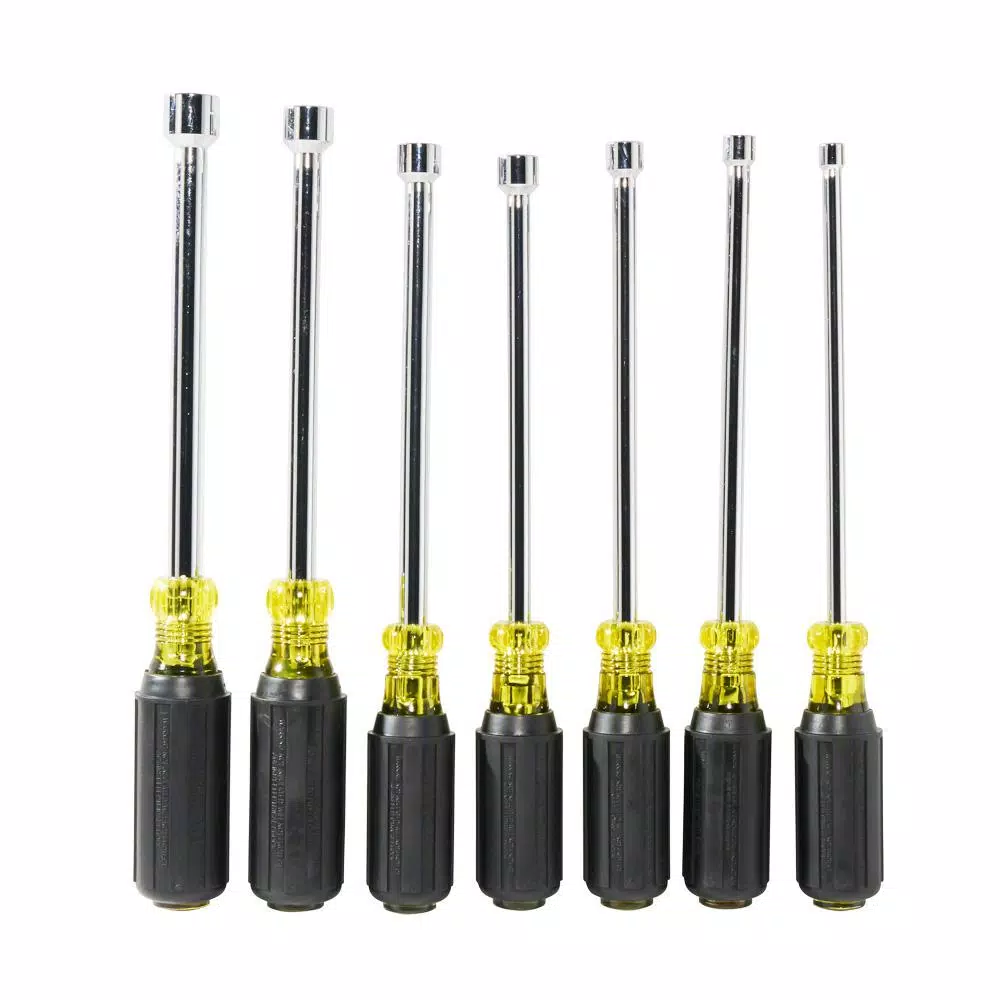 Klein Tools 7-Piece Magnetic Nut Driver Set with 6 in. Hollow Shafts and Cushion-Grip Handles