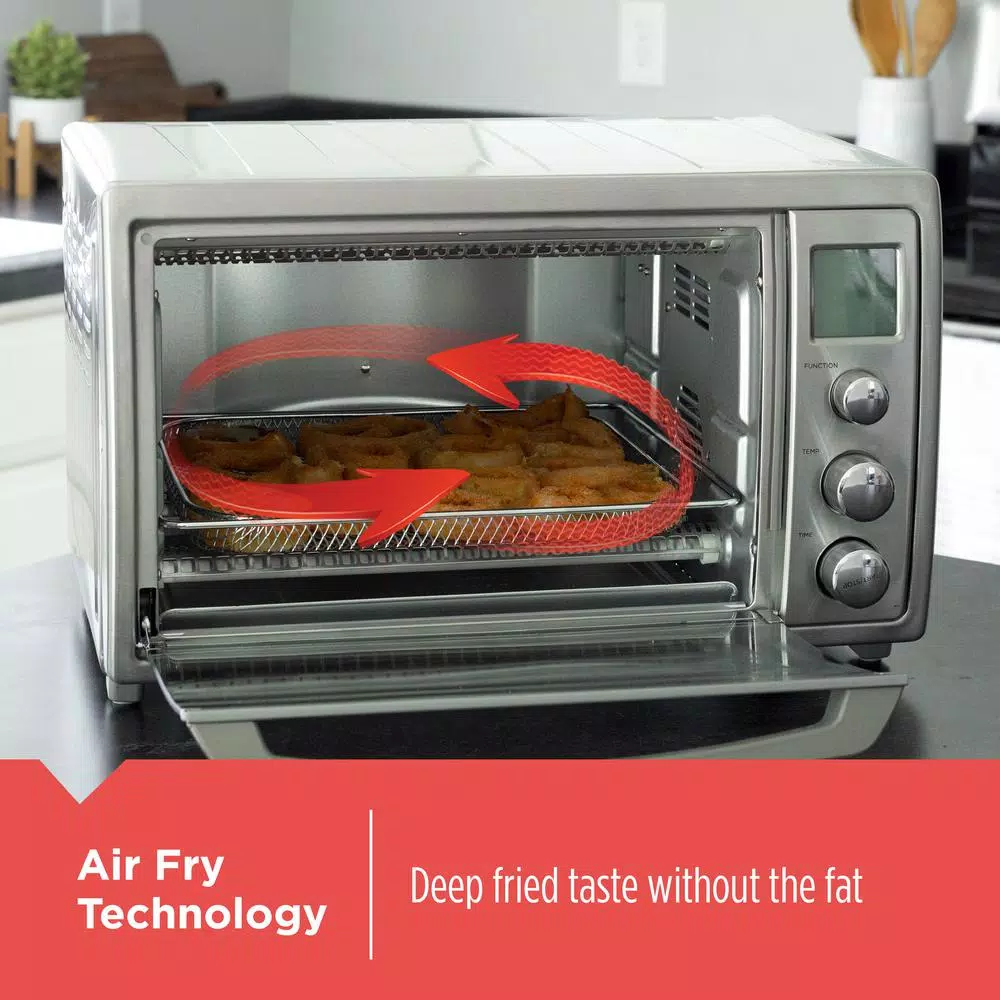 BLACK+DECKER 8-Slice Air Fry Toaster Oven with No Preheat, Stainless Steel
