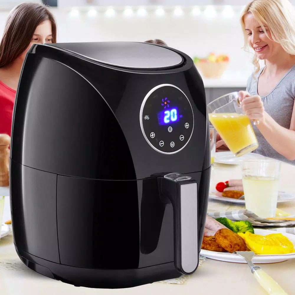 Costway 1400W Electric Air Fryer, 3.4 Qt. Digital LCD Touch Screen, Adjustable Temperature & Timer