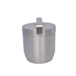 Unbranded Apple 6.75 in. Stainless Steel Ice Bucket with Lid, Matte Finish thumbnail 2