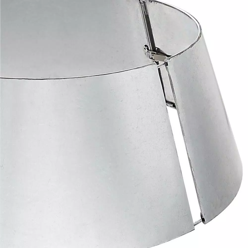 Home Accents Holiday 27 in. Galvanized Steel Christmas Tree Collar, Silver Metal Tree Stand Cover