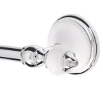 Delta Alexandria 24 in. Towel Bar, Chrome and White, Rustic Farmhouse Style thumbnail 3