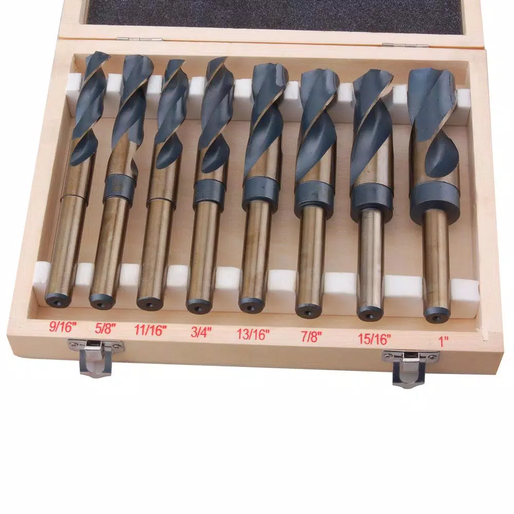 SPEEDWAY 8-Piece Jumbo Silver and Deming Drill Bit Set with 1/2 in. Shank