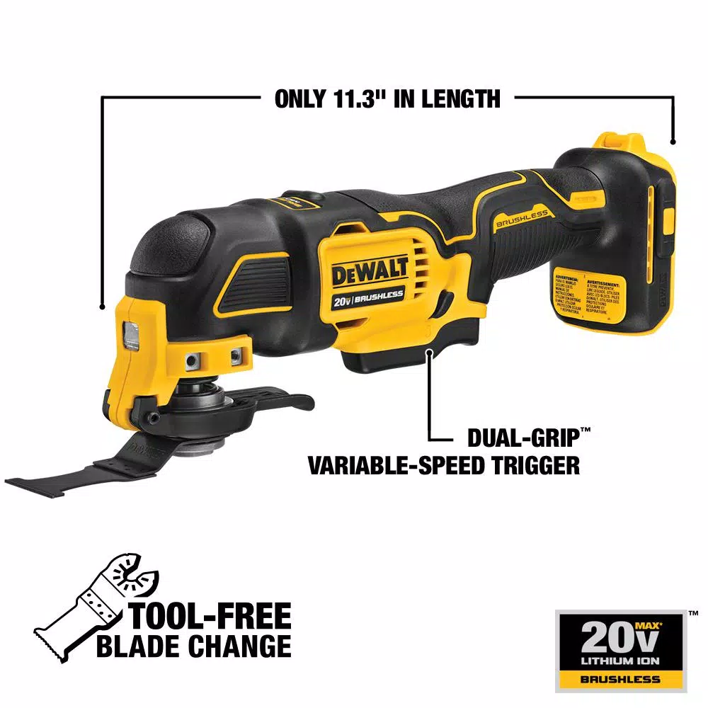DEWALT 20V MAX ATOMIC Brushless Drill/Driver & Oscillating Multi-Tool Kit with 4 Ah Battery & Charger
