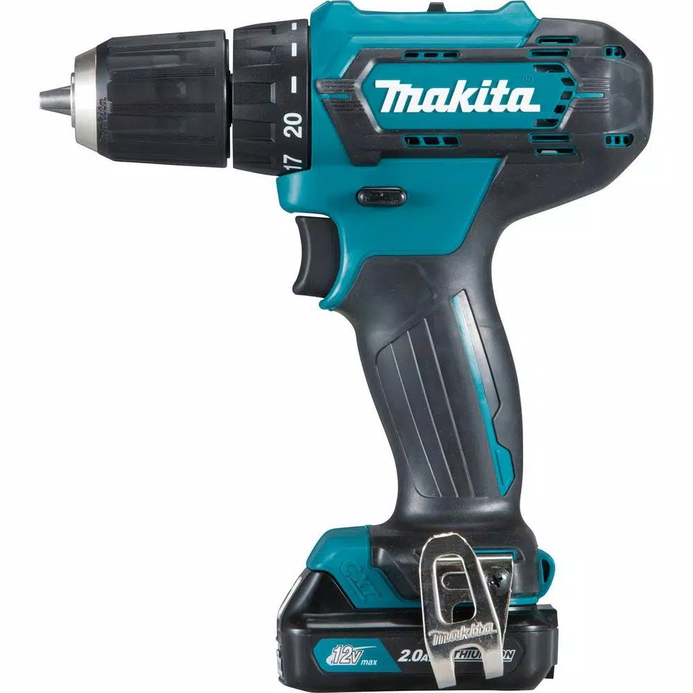 Makita 12V MAX CXT Lithium-Ion Cordless 3/8 in. Driver Drill Kit, 2.0 Ah