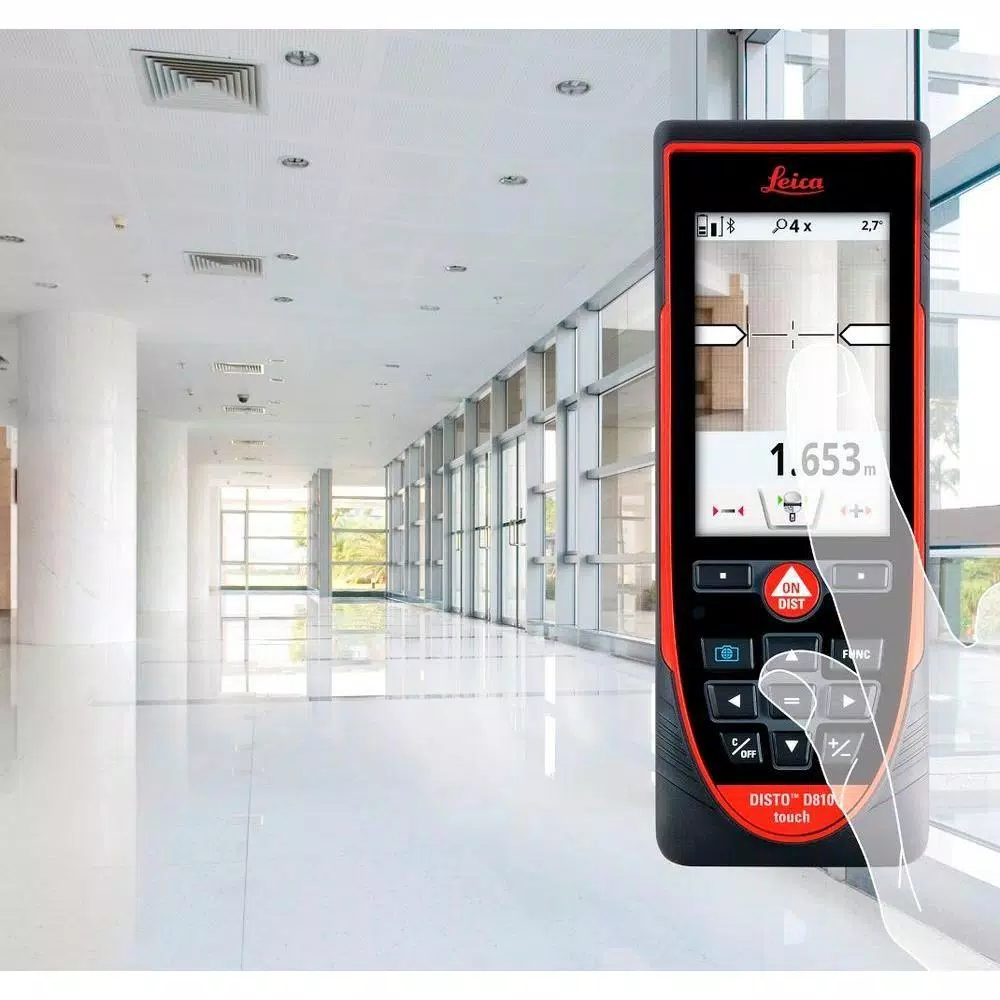 Leica DISTO D810 Touch 650 ft. Laser Distance Meter with Integrated Camera and Touchscreen