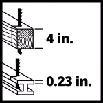 Einhell PXC 18V Cordless Reciprocating Saw, 2600 SPM, 1 in. Stroke with 6 in. Wood Blade (Tool Only) thumbnail 9