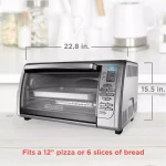 BLACK+DECKER 1500W 6-Slice Stainless Steel Toaster Oven with Convection and Broiler thumbnail 7