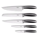 Ozeri 6-Piece Japanese Stainless Steel Knife Set with Rotating Acacia Wood Block and Tablet Holder thumbnail 7