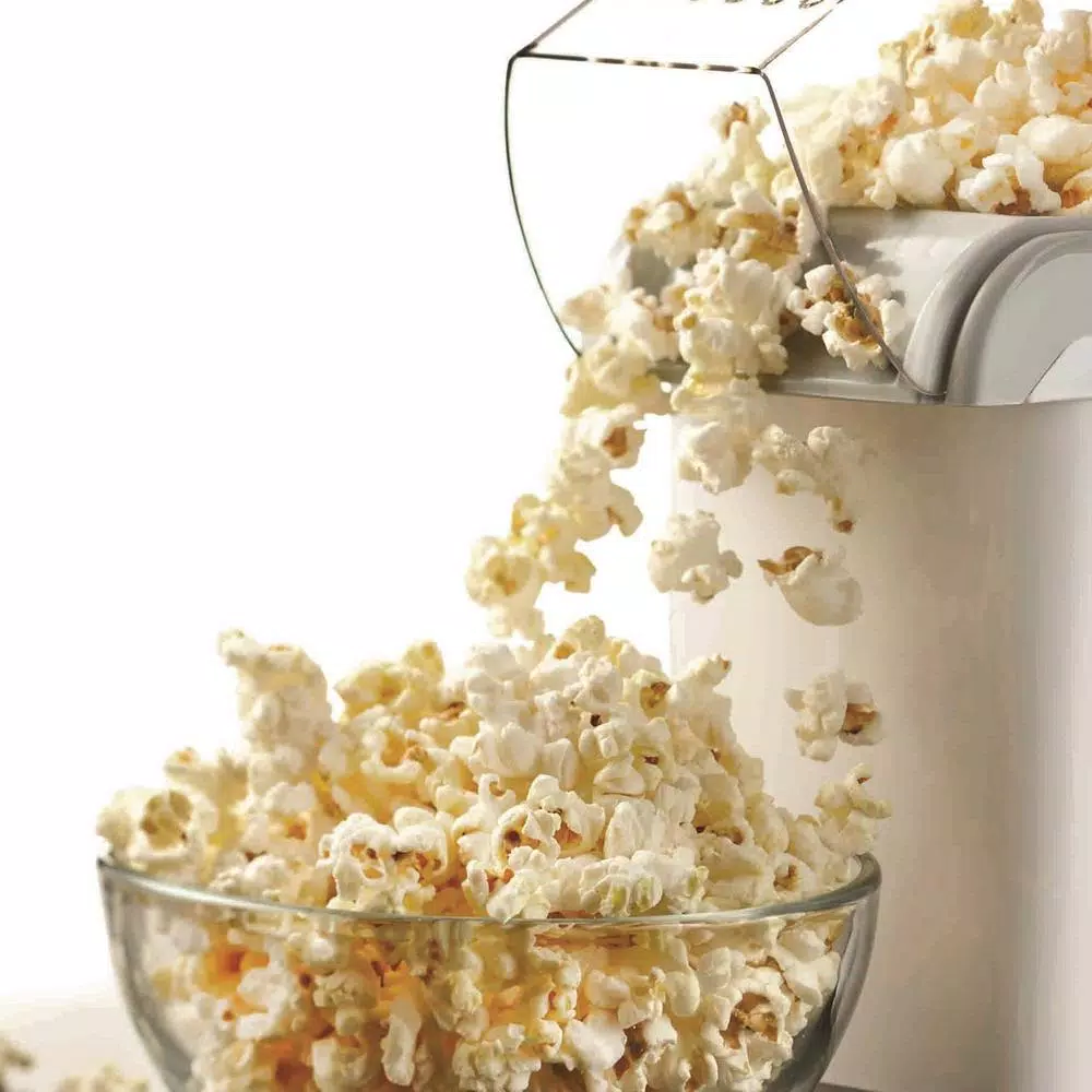 Brentwood Appliances PC-486W 1200W Hot Air Popcorn Maker, 8-Cup Capacity, White