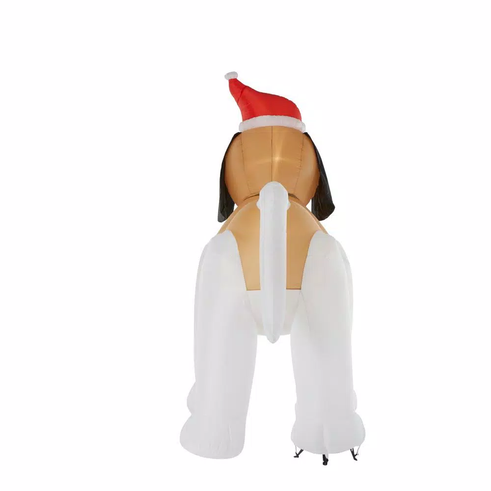 Gemmy 9 ft. Inflatable St. Bernard Christmas Yard Decoration with White Lights
