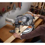 RIDGID 12 in. 15 Amp Dual Bevel Corded Compound Miter Saw with LED thumbnail 6