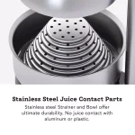 Tribest MJP-105 Stainless Steel XL Manual Juice Press for Pomegranate and Citrus, Black thumbnail 2