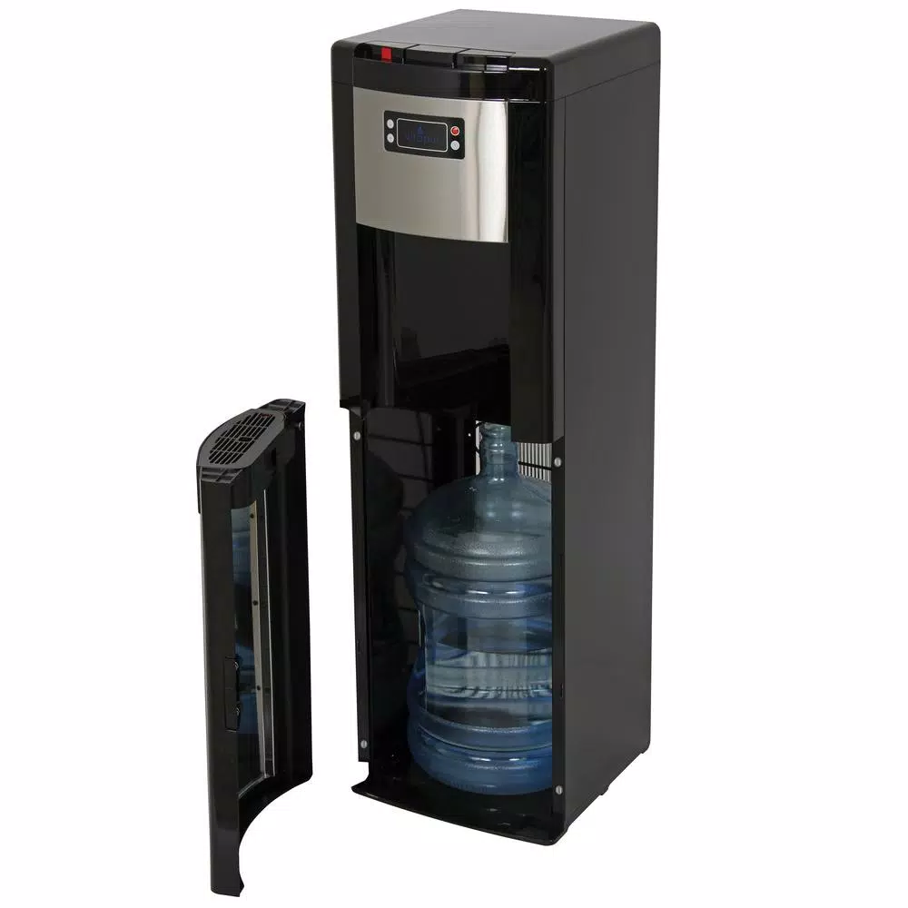Vitapur Bottom Load Water Cooler Dispenser with Kettle Feature, Hot/Room/Cold, Black/Stainless Steel