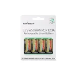 Unbranded Tenergy Rechargeable RCR123A Lithium Ion Batteries for Arlo Wireless Security Cameras, 4-Pack thumbnail 1