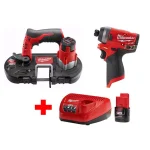 Milwaukee M12 FUEL 12V Brushless 1/4 in. Hex Impact Driver & Sub-Compact Band Saw Combo Kit thumbnail 1