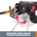 Worx 20V Power Share Axis 2-in-1 Cordless Reciprocating and Jig Saw (Tool Only) thumbnail 9
