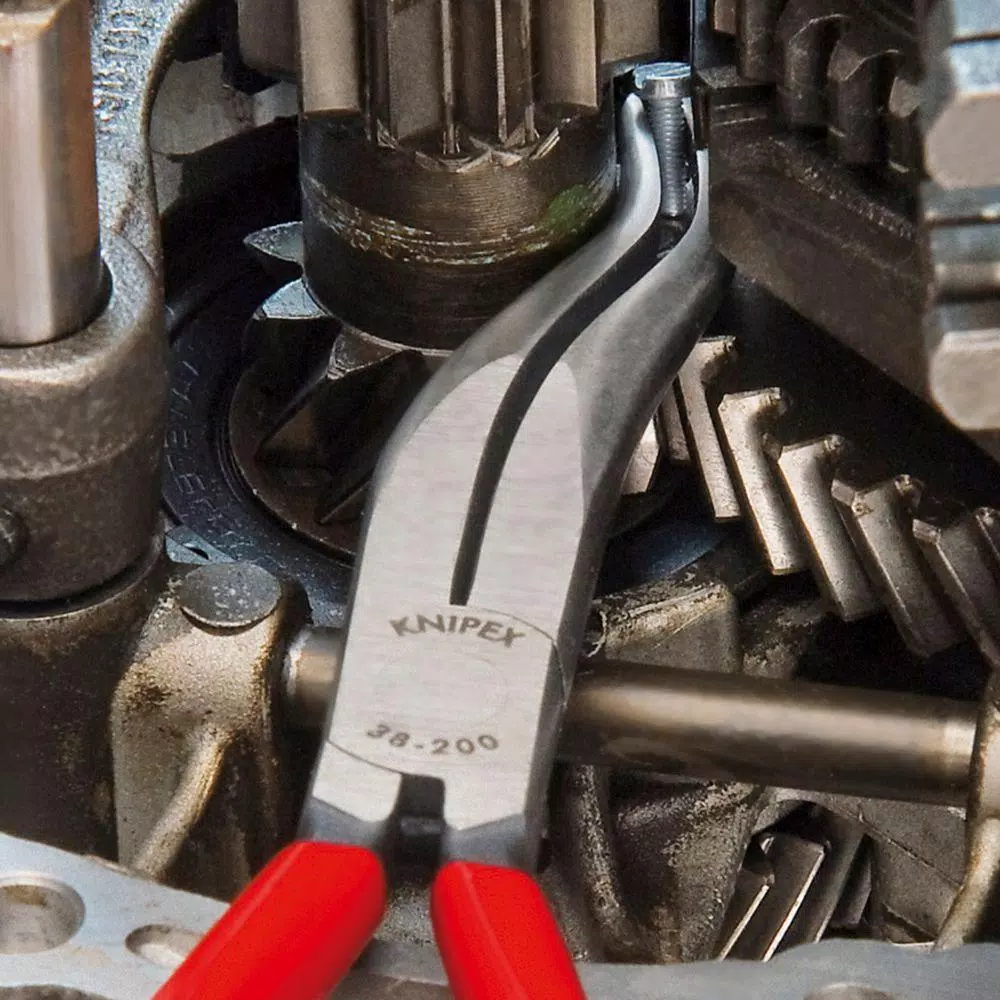 KNIPEX 8 in. S-Shape Long Nose Pliers with Bent Nose for Tight Spaces