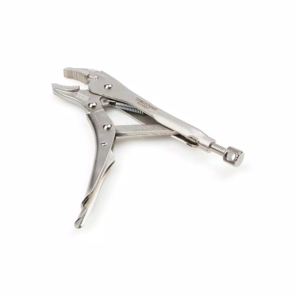 TEKTON 7 in. Curved Jaw Locking Pliers with Straight Tips