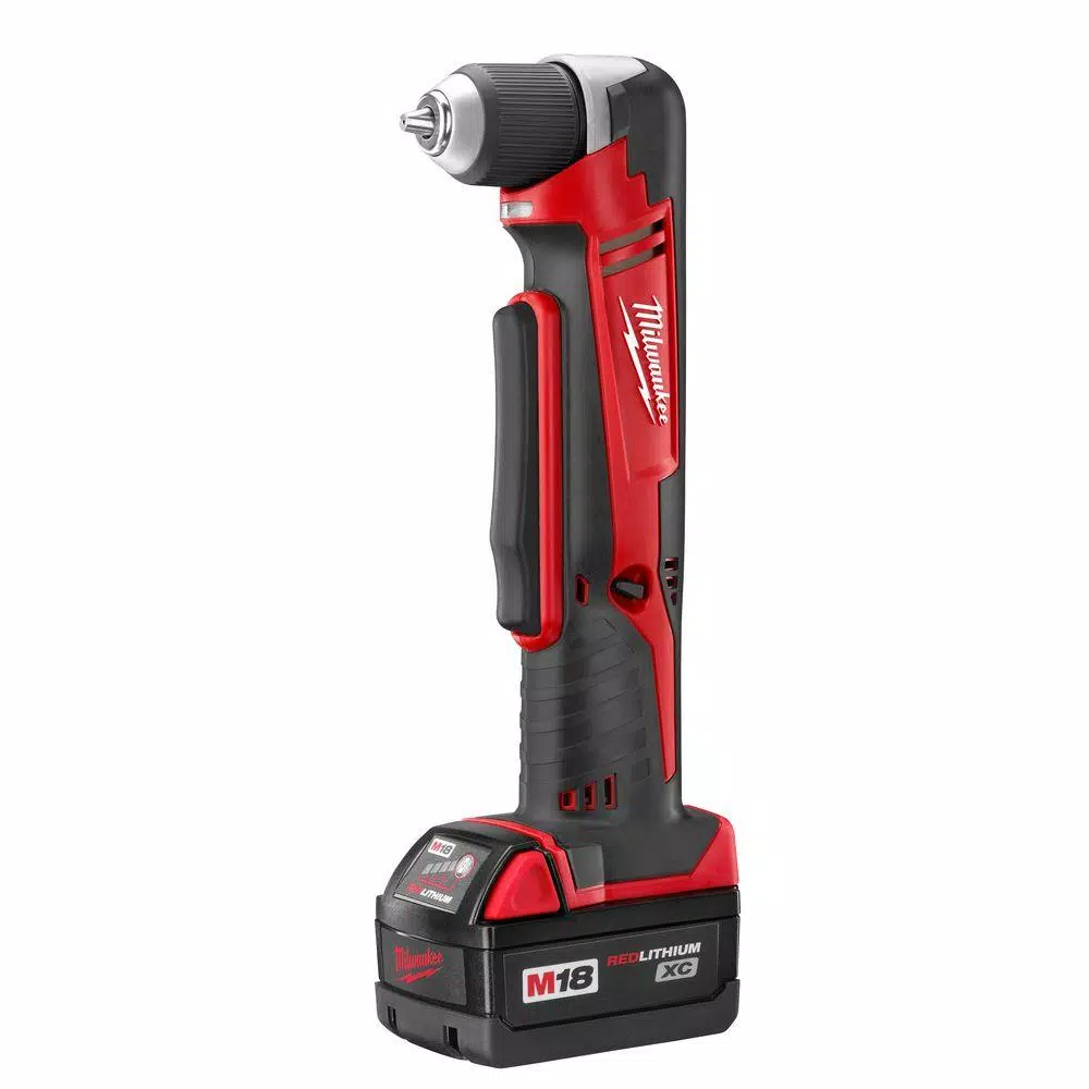 Milwaukee M18 18V Lithium-Ion Cordless 3/8 in. Right Angle Drill Kit with 3.0Ah Battery, Charger, and Hard Case