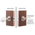 Copper Creek Scandinavian Kash Satin Stainless Steel Privacy Lever for Bedroom and Bathroom thumbnail 4