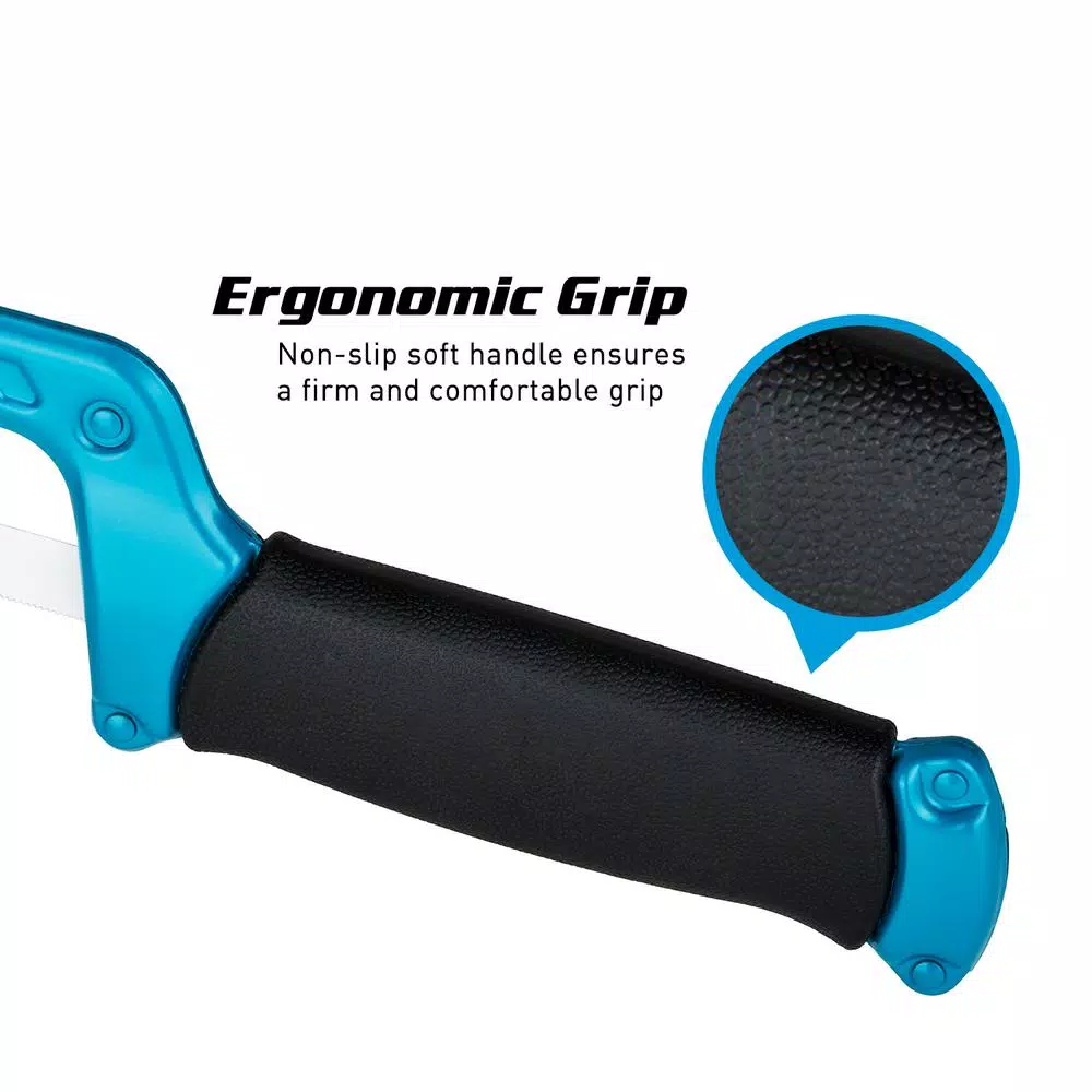 Capri Tools 12 in. Mini Hacksaw with Ergonomic Soft Handle and Bi-Metal Blade
