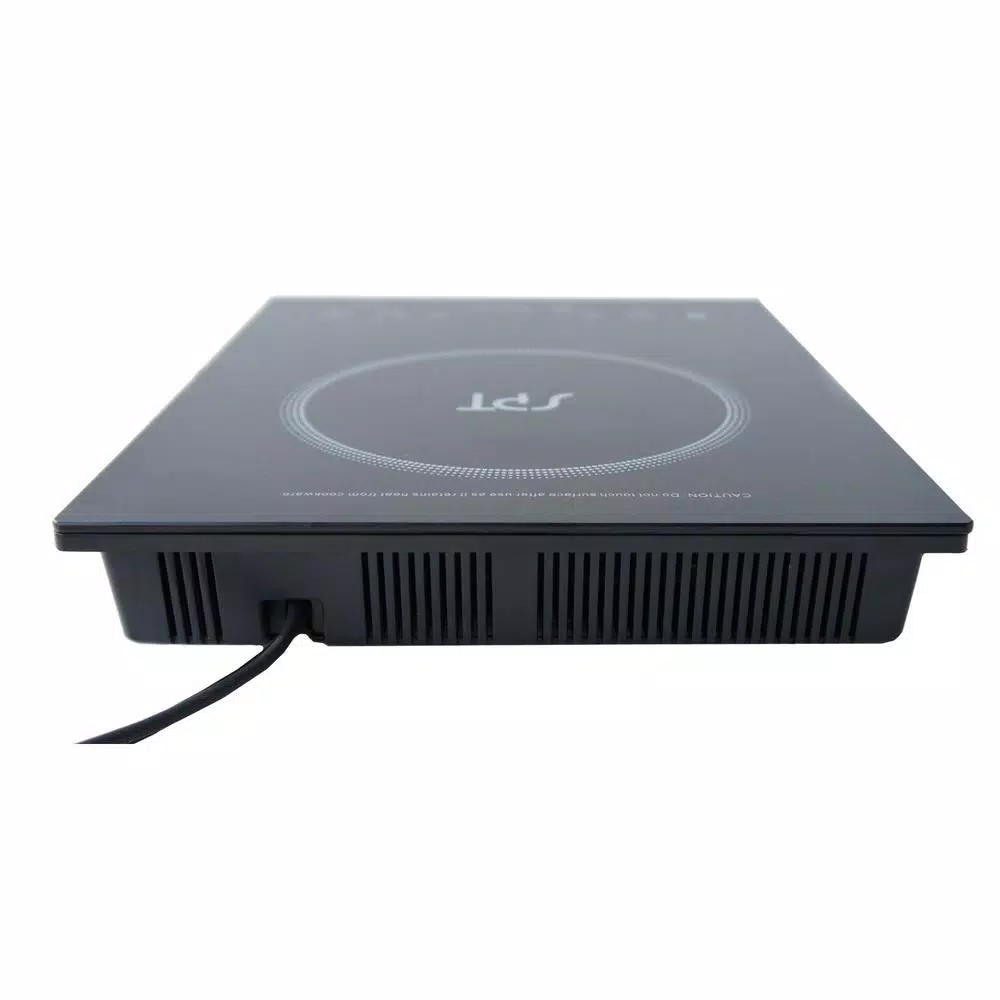 SPT 1650W Single Burner Induction Cooktop with 3.5L Stainless Steel Pot and Glass Lid, Black