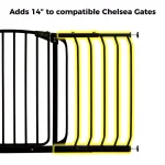 Dreambaby 14 in. Gate Extension for Chelsea Standard Height Child Safety Gates, Black thumbnail 2
