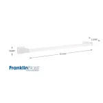 Franklin Brass Futura 30 in. White Single Towel Bar thumbnail 3