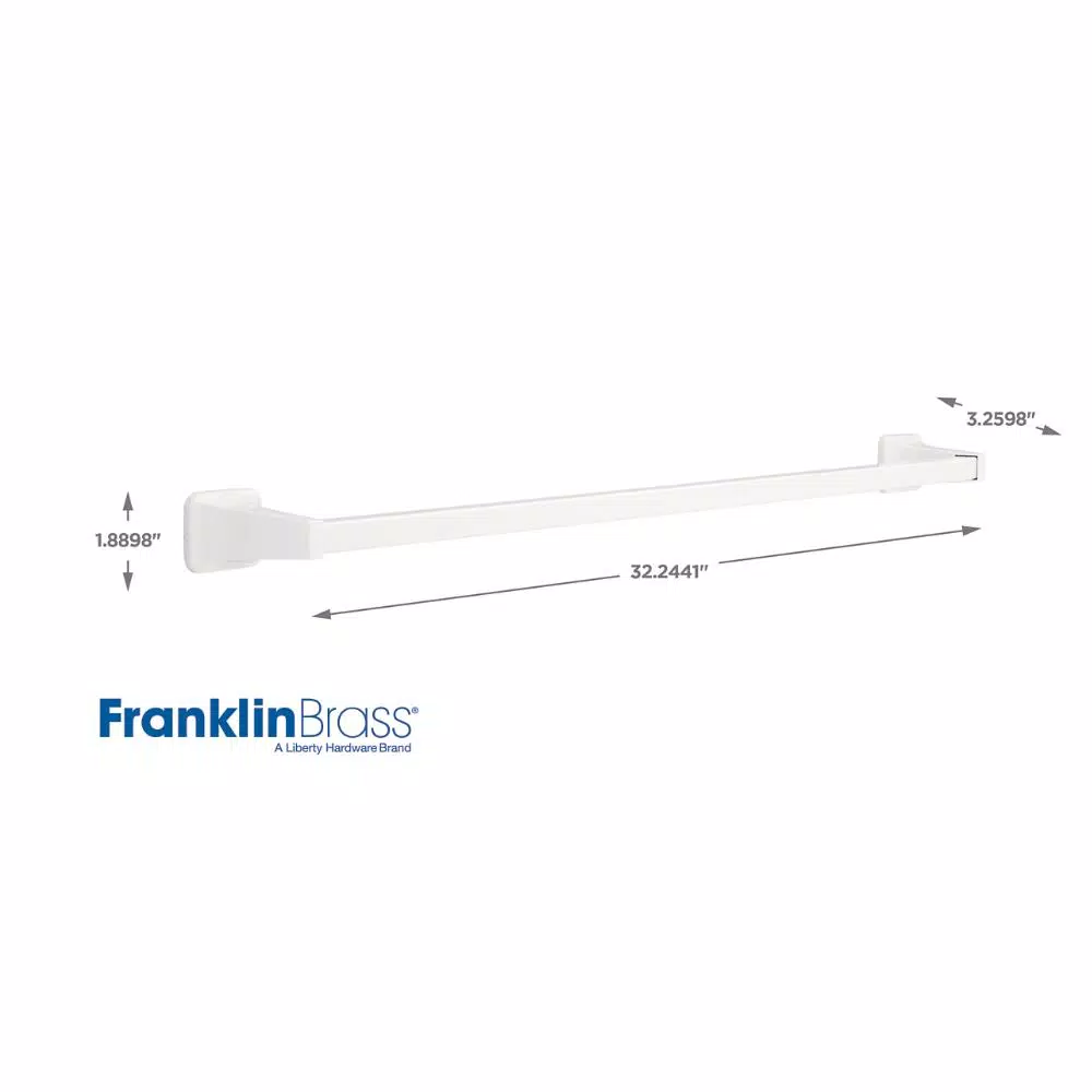 Franklin Brass Futura 30 in. White Single Towel Bar