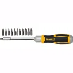 DEWALT Heavy-Duty Ratcheting Screwdriver with Removable Bar and 12 Bits thumbnail 2