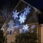 LUMABASE LED White Snowflake Projector Light - Rotating Indoor/Outdoor Holiday Decor thumbnail 3