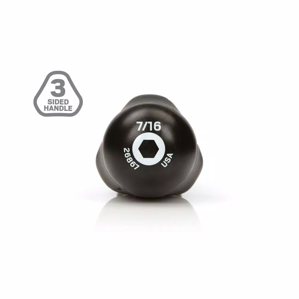 TEKTON 7/16 in. Nut Driver with Patented Three-Sided Handle
