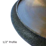 EDiamondTools 7 in. Diamond Profile Wheel, 1/2 in. Demi Bullnose for Granite, Marble & Porcelain, 5/8 in. Arbor thumbnail 2