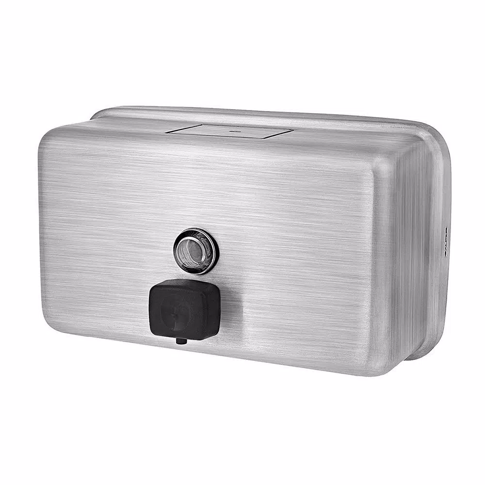 Alpine Industries Alpine 424-SSB 1200ml Stainless Steel Horizontal Manual Liquid Soap Dispenser