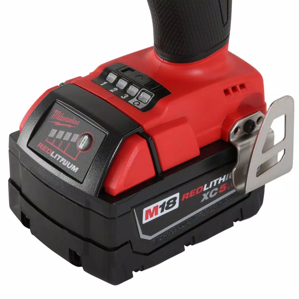 Milwaukee M18 FUEL 1/2 in. Compact Impact Wrench Kit with Two 5 Ah Batteries and Charger