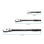 Capri Tools 3-Piece Low Profile Flex-Head 72-Tooth Ratchet Set (1/4 in., 3/8 in., 1/2 in. Drive) thumbnail 2