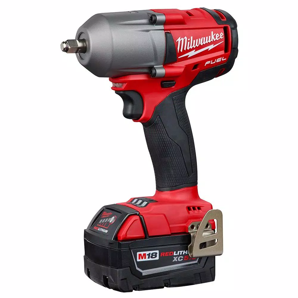 Milwaukee M18 FUEL 3/8 in. Mid-Torque Brushless Cordless Impact Wrench Kit with (2) 5.0 Ah Batteries & Charger