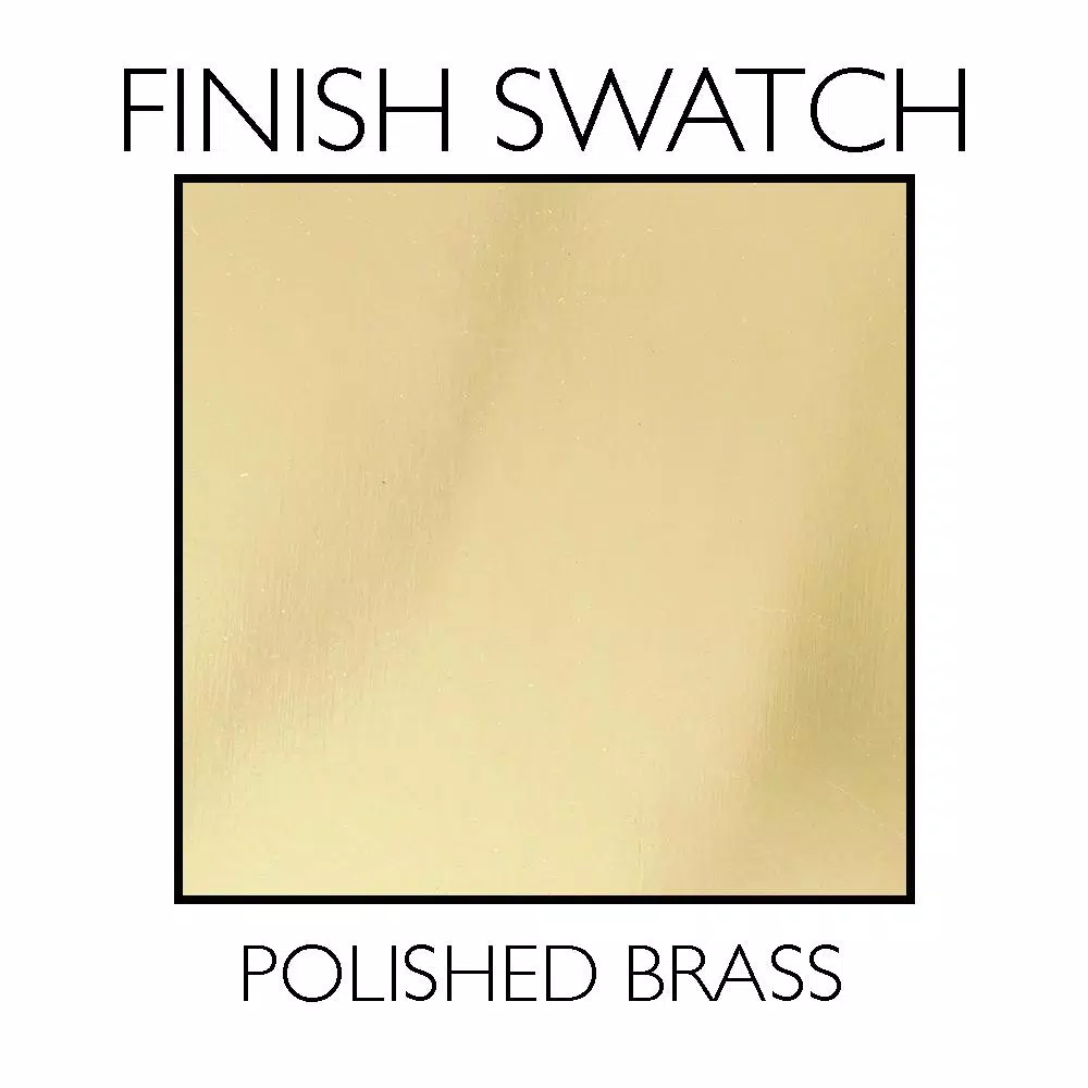 Design House Plaza Polished Brass Passage Door Knob, 6-Way Universal Latch