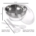 Classic Cuisine 5-Piece Salad Bowl Serving Set with Ice Chamber and Utensils thumbnail 3
