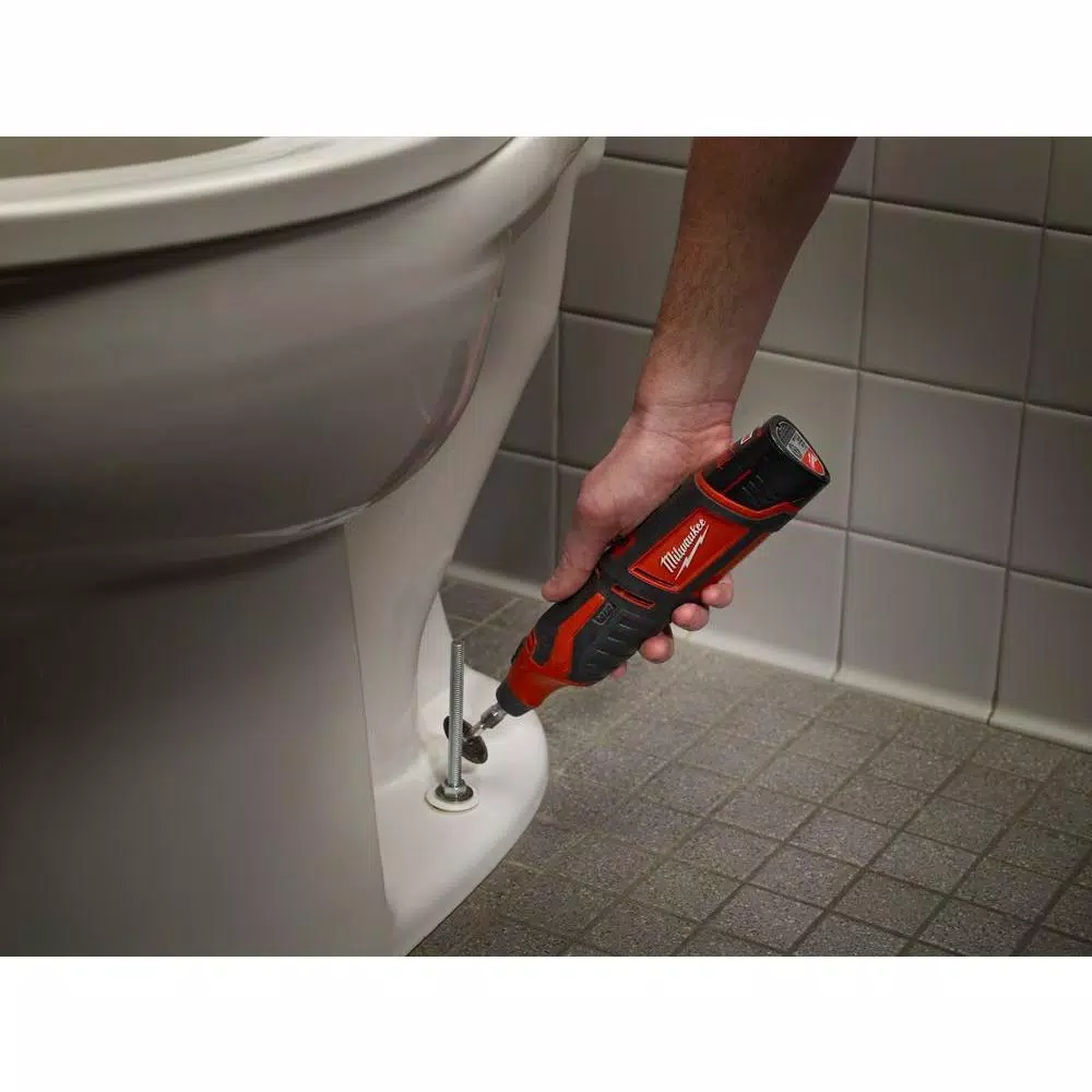 Milwaukee M12 12V Lithium-Ion Cordless Rotary Tool Kit with 1.5Ah Battery, Charger, and Bag