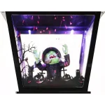 Haunted Hill Farm 71 in. Black Wicked Witch Animated Lamp Post with Spooky Music thumbnail 3