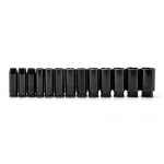 Husky 1/2 in. Drive SAE Deep Impact Socket Set, 13-Piece thumbnail 1