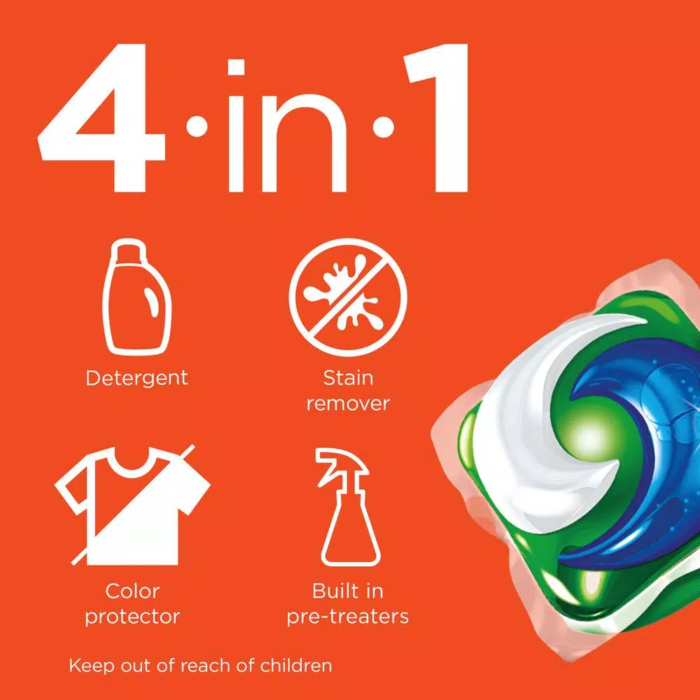 Tide PODS Ultra Oxi Laundry Detergent Pods, 15-Count (6-Pack)