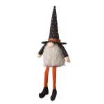 Glitzhome 20 in. Halloween Fabric Gnome Sitter Decor with Posable Hat and Faux Fur Beard thumbnail 7