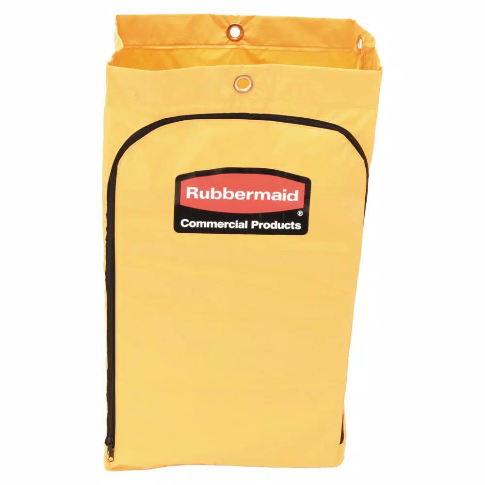 Rubbermaid Commercial Products Rubbermaid Commercial 24 Gal. Yellow Vinyl Replacement Bag with Zipper for FG61788 Cleaning Carts