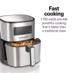 Hamilton Beach 5.3 Qt. Digital Air Fryer, 1700W Stainless Steel with 8 Presets thumbnail 8